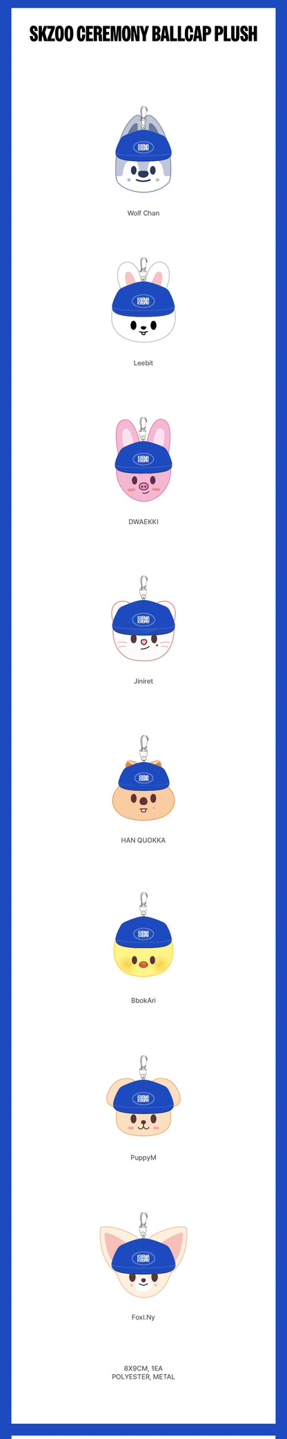 (PRE-ORDEN) Stray Kids - Karma Pop-Up Merch Oficial [SKZOO Ball Cap Plush Keyring] + Beneficio de pre-orden