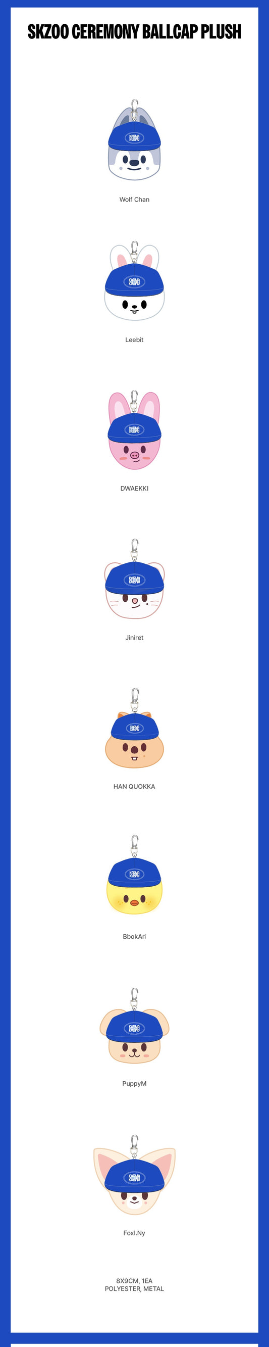 (PRE-ORDEN) Stray Kids - Karma Pop-Up Merch Oficial [SKZOO Ball Cap Plush Keyring] + Beneficio de pre-orden