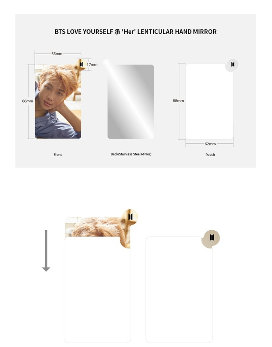 BTS - Lenticular Hand Mirror (ver. Jungkook)