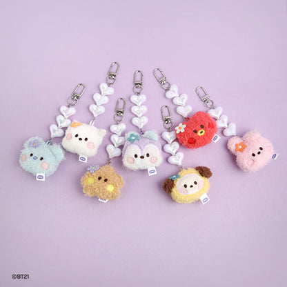 BT21 minini Beads Plush Keyring