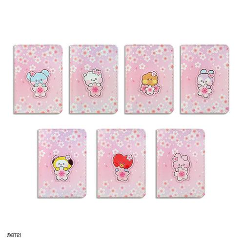 BT21 Leather Passport Cover Cherry Blossom (Pequeño)