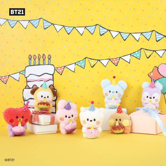 BT21 minini Plush Keyring Happy Time